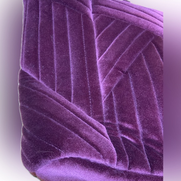 Vera Bradley Quilted Velour Tote Shoulder Handbag Burgundy EUC - Picture 6 of 13